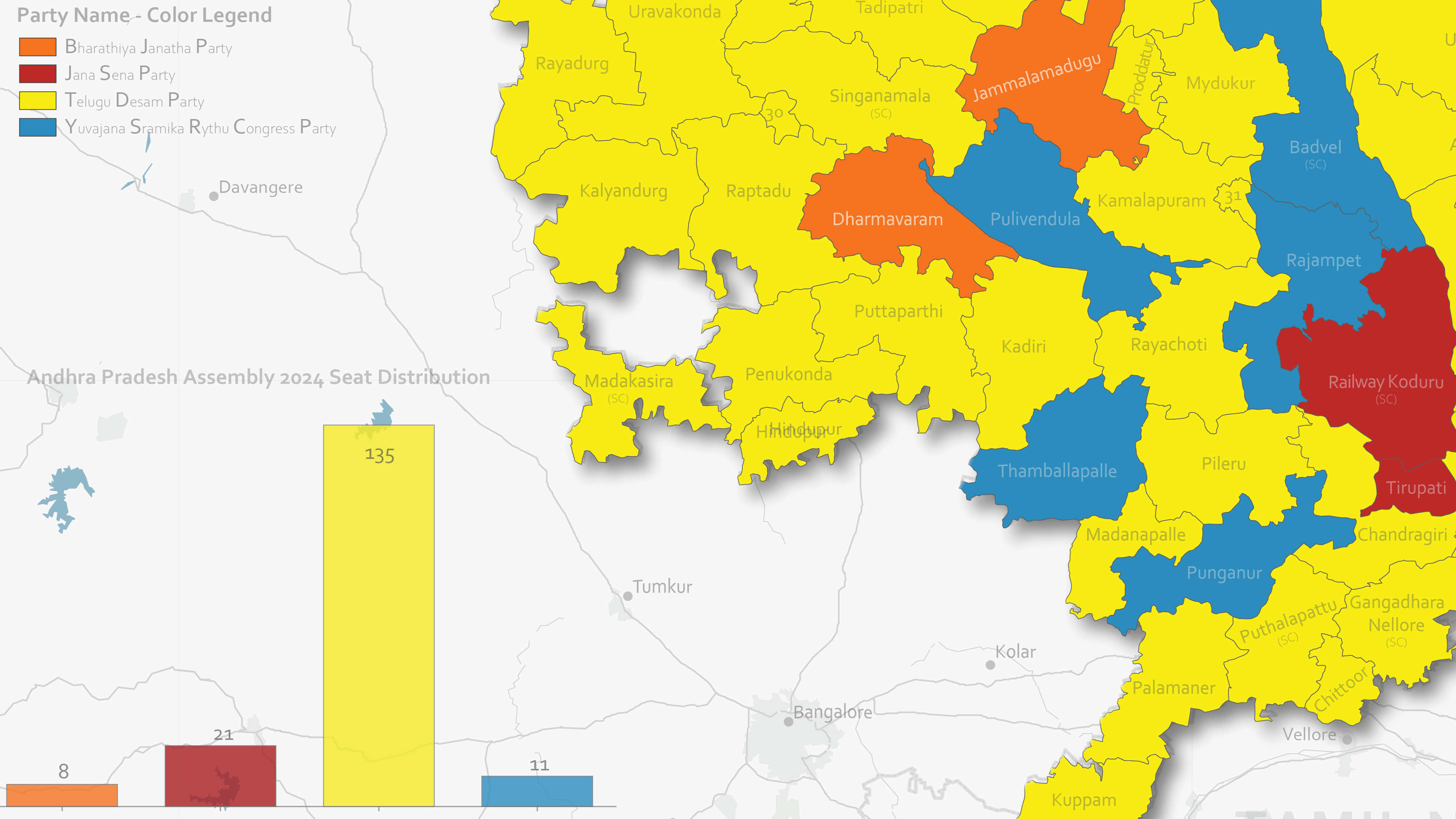 Andhra Pradesh State Assembly Election Results Map 2024